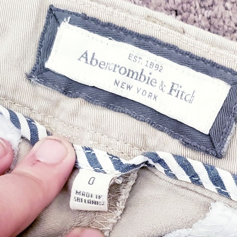 Khaki Abercrombie and Fitch Jeans